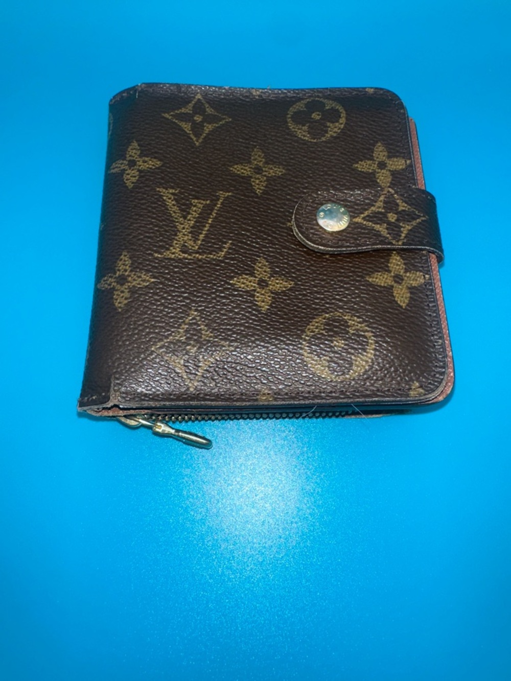 Louis Vuitton Monogram Zip & Snap Wallet in Brown and Tan